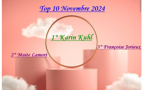 Top 10 du mois de Novembre 2024